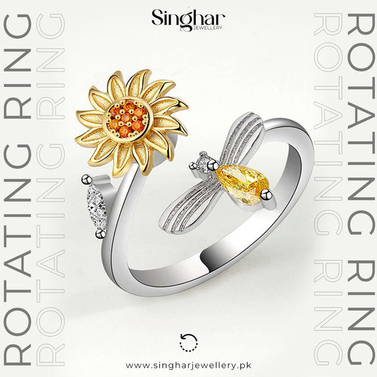 Sunflower Fidget ring (4991)