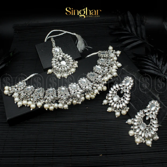 Elegant Kundan Necklace Set (4925)