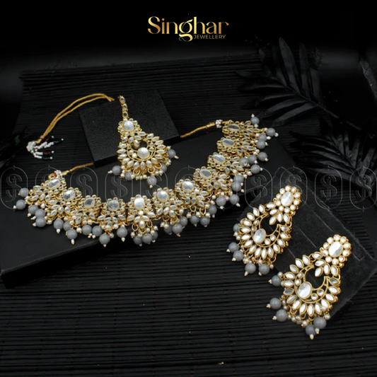 Elegant Kundan Necklace Set (4925)