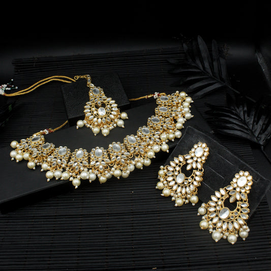 Elegant Kundan Necklace Set (4925)