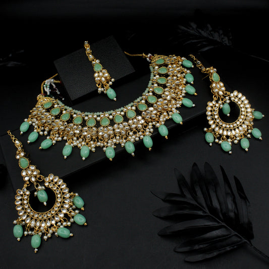 Elegant Kundan Necklace Set (4923)