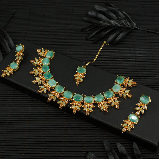 Elegant Zircon Necklace Set (4889)