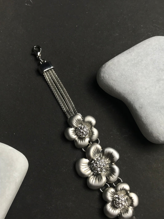 Silver Floral Charm