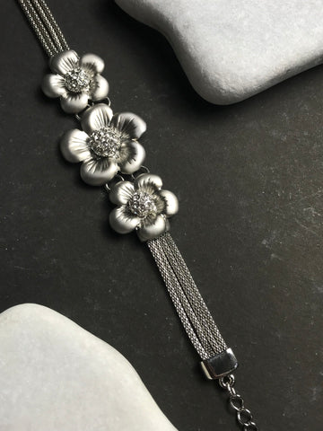 Silver Floral Charm