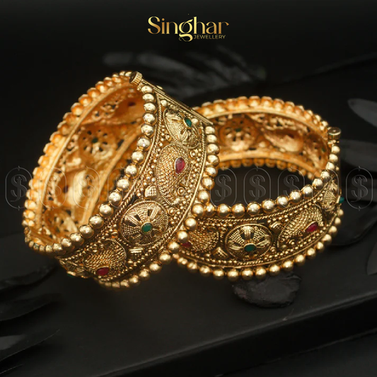 Indian Rajwadi Gold Bangles (4929)