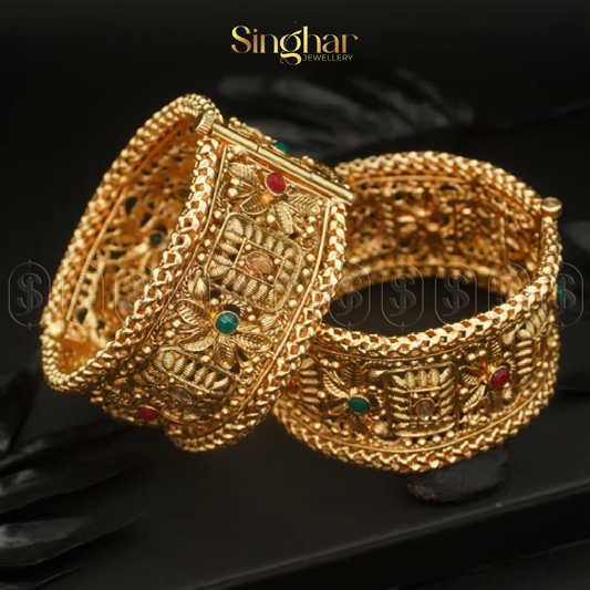 Indian Rajwadi Gold Bangles (4931)