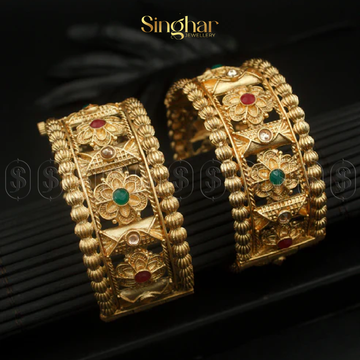 Indian Rajwadi Gold Bangles (4934)