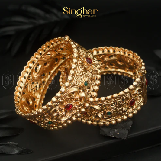 Indian Rajwadi Gold Bangles (4937)