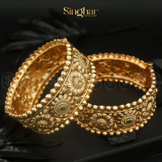 Indian Rajwadi Gold Bangles (4939)