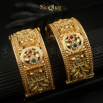 Indian Rajwadi Gold Bangles (4940)