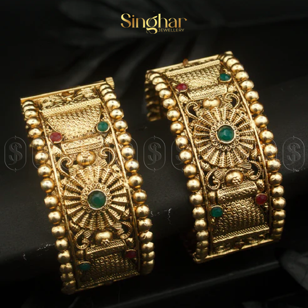 Indian Rajwadi Gold Bangles (4944)