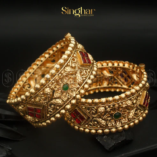 Indian Rajwadi Gold Bangles (4949)