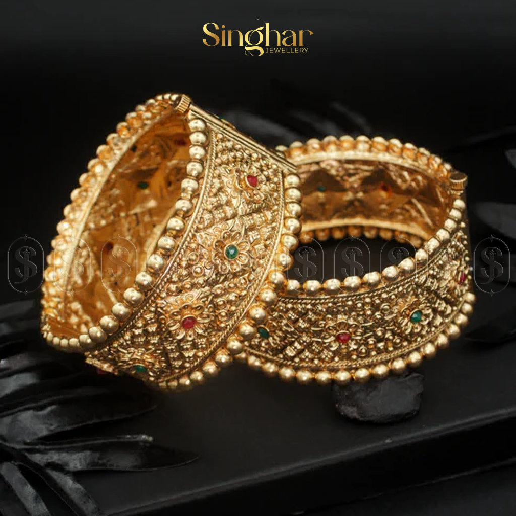 Indian Rajwadi Gold Bangles (4956)