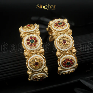 Indian Rajwadi Gold Bangles (4958)