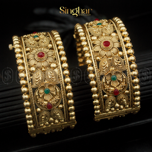 Indian Rajwadi Gold Bangles (4959)