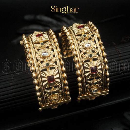 Indian Rajwadi Gold Bangles (4960)