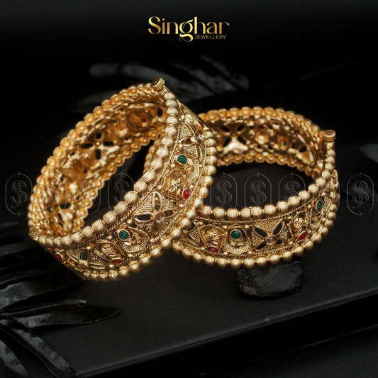 Indian Rajwadi Gold Bangles (4962)