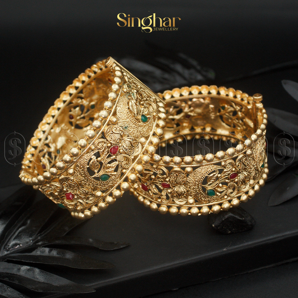 Indian Rajwadi Gold Bangles (4964)