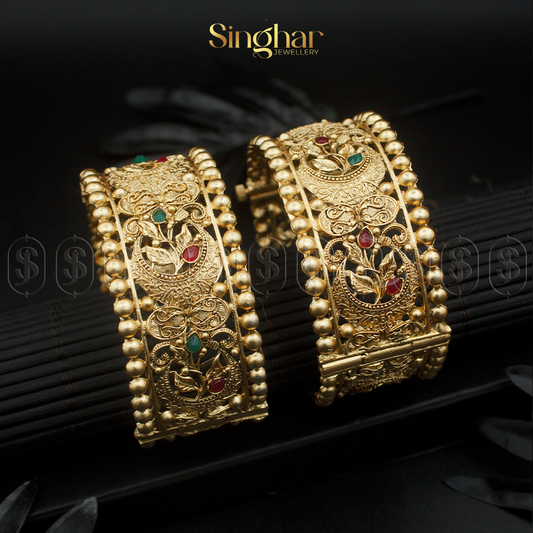 Indian Rajwadi Gold Bangles (4964)