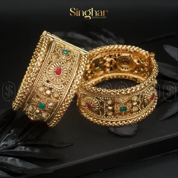 Indian Rajwadi Gold Bangles (4966)