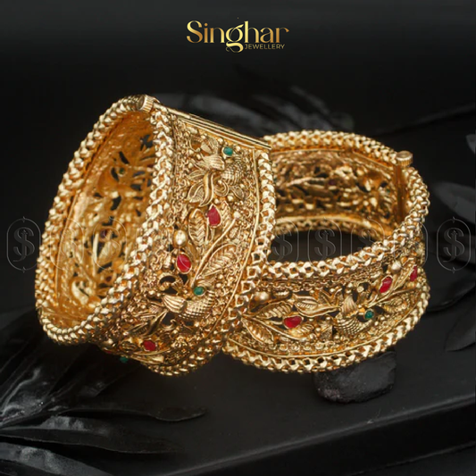 Indian Rajwadi Gold Bangles (4967)