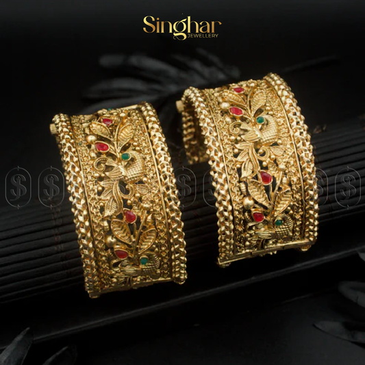 Indian Rajwadi Gold Bangles (4967)