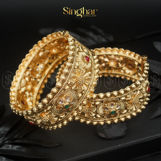 Indian Rajwadi Gold Bangles (4968)