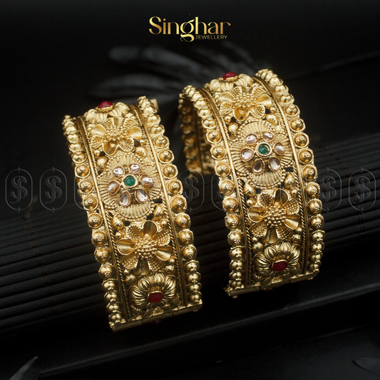 Indian Rajwadi Gold Bangles (4968)