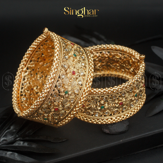 Indian Rajwadi Gold Bangles (4969)