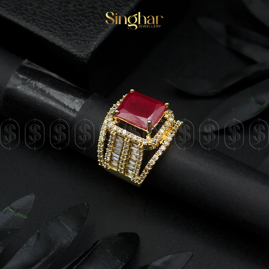 SparkleFlex Zircon Ring