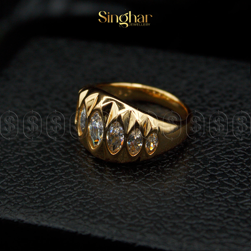 Zircon Gold Plated Ring (4973)