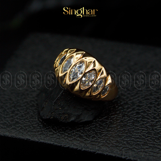 Zircon Gold Plated Ring (4973)