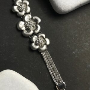 Silver Floral Charm